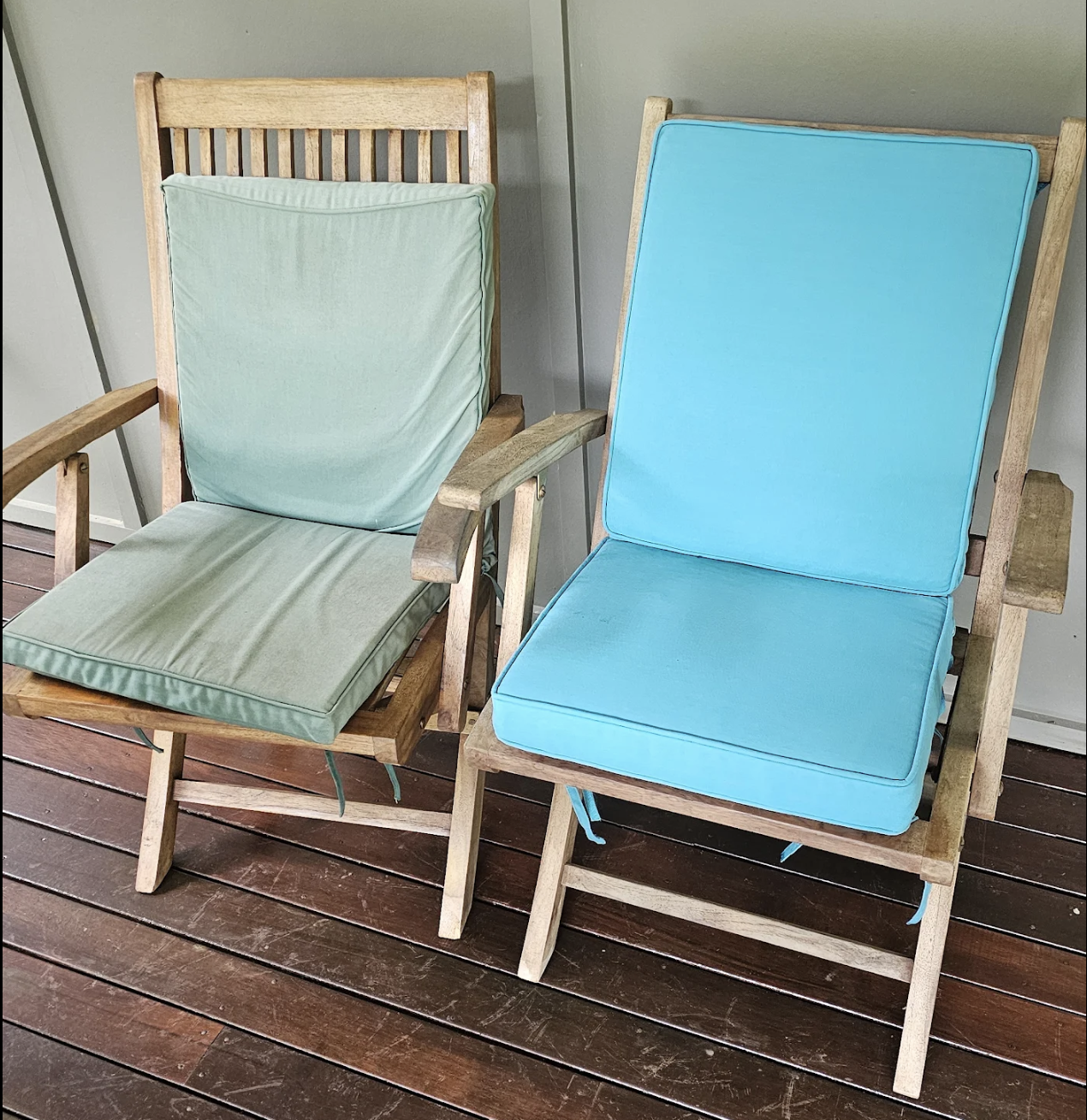 Surfy Blue Chair Cushion Cover Review by Lorelei Baum