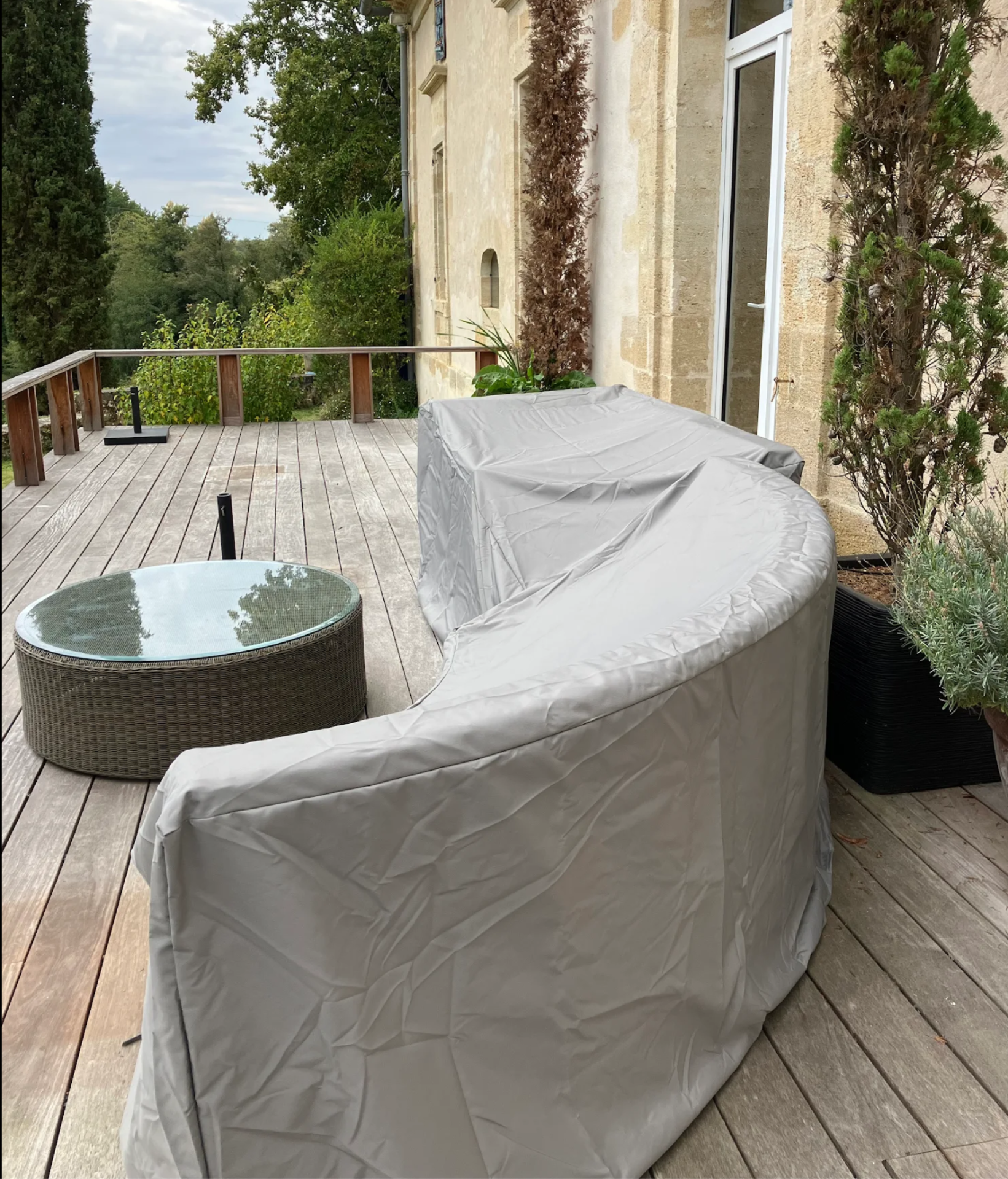 Grey Unique Shape Furniture Cover Review by David Beale
